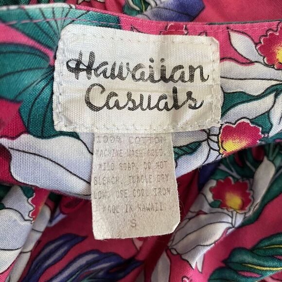 Hawaiian Casuals MuuMuu Dress Womens Small Floral Ruffle Pocket Hawaii - Picture 6 of 6